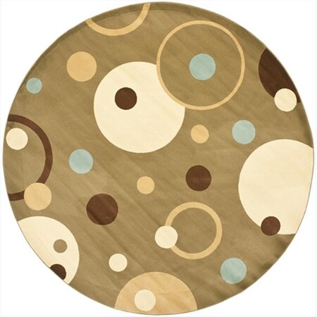 Safavieh 7 x 7 ft. Country and Floral Porcello Green and Multicolor Round Rug PRL6851-5291-7R